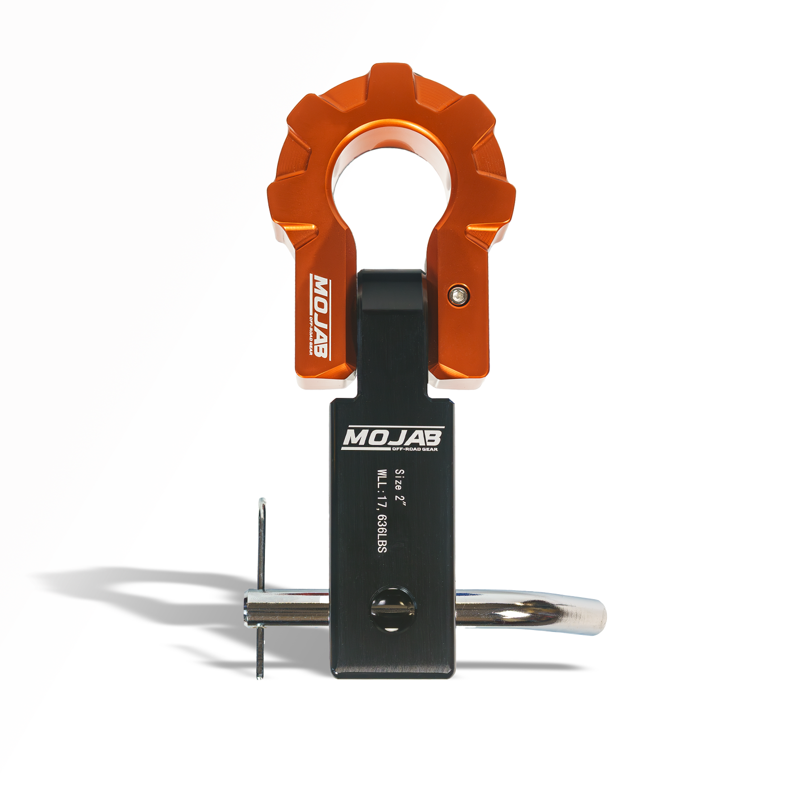 Photo of 2'' Aluminum Hitch Receiver with Aluminum D-Shackle 9T (Lifetime Warranty) by MOJAB OFFROAD - Premium for UTVs / Side by Sides