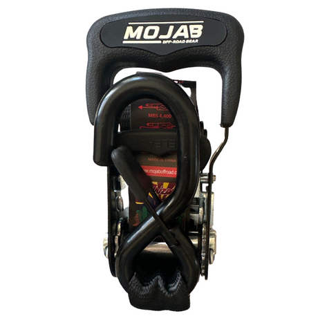Photo of 1.6" x 15' Ratchet Tie-Down Set (Pack of 4) , Closed Hook (Lifetime Warranty) by MOJAB OFFROAD - Premium Tie Downs for UTVs / Side by Sides