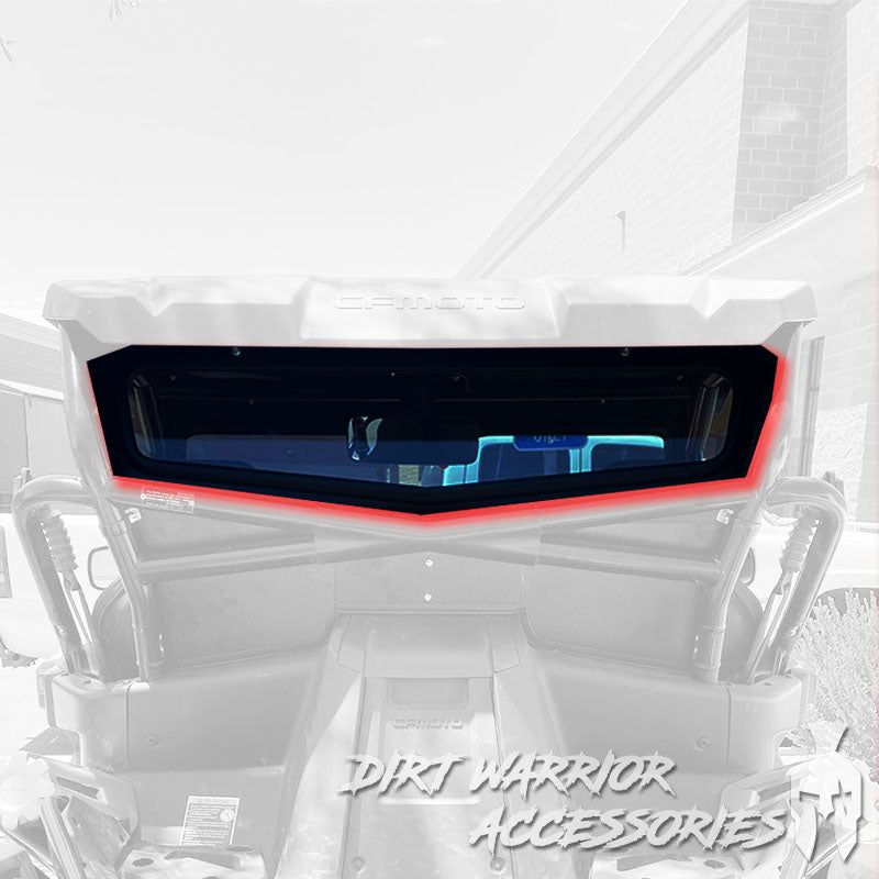 Photo of Dirt Warrior Accessories - CF MOTO Z Force 950 H.O. Rear Windshield 2021+ by Dirt Warrior Accessories - Premium WINDSHIELD for UTVs / Side by Sides