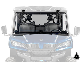 2019+ CFMOTO UForce 1000 Flip Windshield front view with windshield closed — Assault Industries