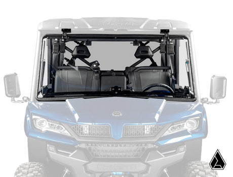 2019+ CFMOTO UForce 1000 Flip Windshield front view with windshield closed — Assault Industries