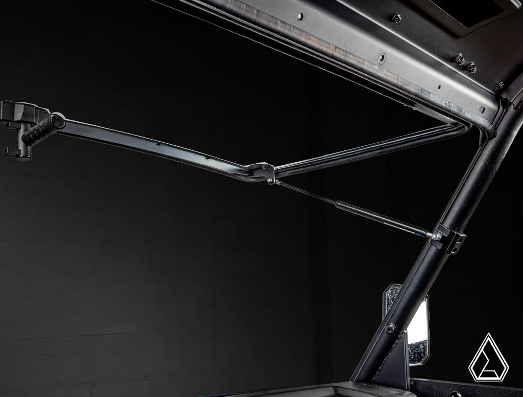2019+ CFMOTO UForce 1000 Flip Windshield gas strut and upper hinge detail — Assault Industries