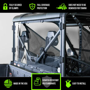 CFMoto UForce 1000 3/16" Scratch Resistant Back UTV Windshield - Pro Fit Frame 