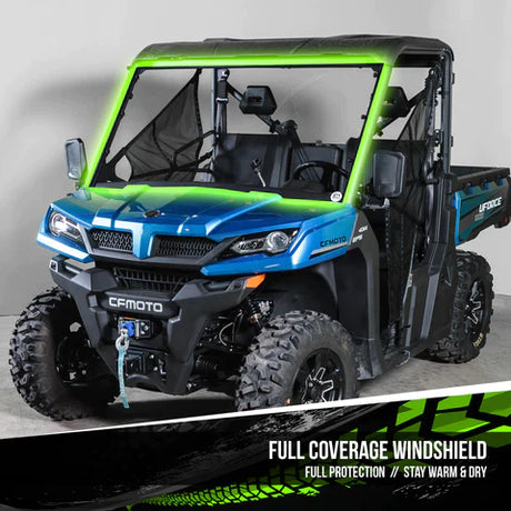 CFMoto UForce 1000 3/16" Scratch Resistant Full UTV Windshield - Pro Fit Frame