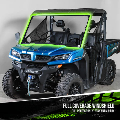 CFMoto UForce 1000 1/4" Scratch Resistant Full UTV Windshield - Pro Fit Frame 