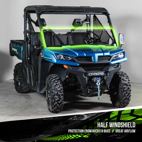 CFMoto UForce 1000 3/16" Standard Half UTV Windshield - Pro Fit Frame