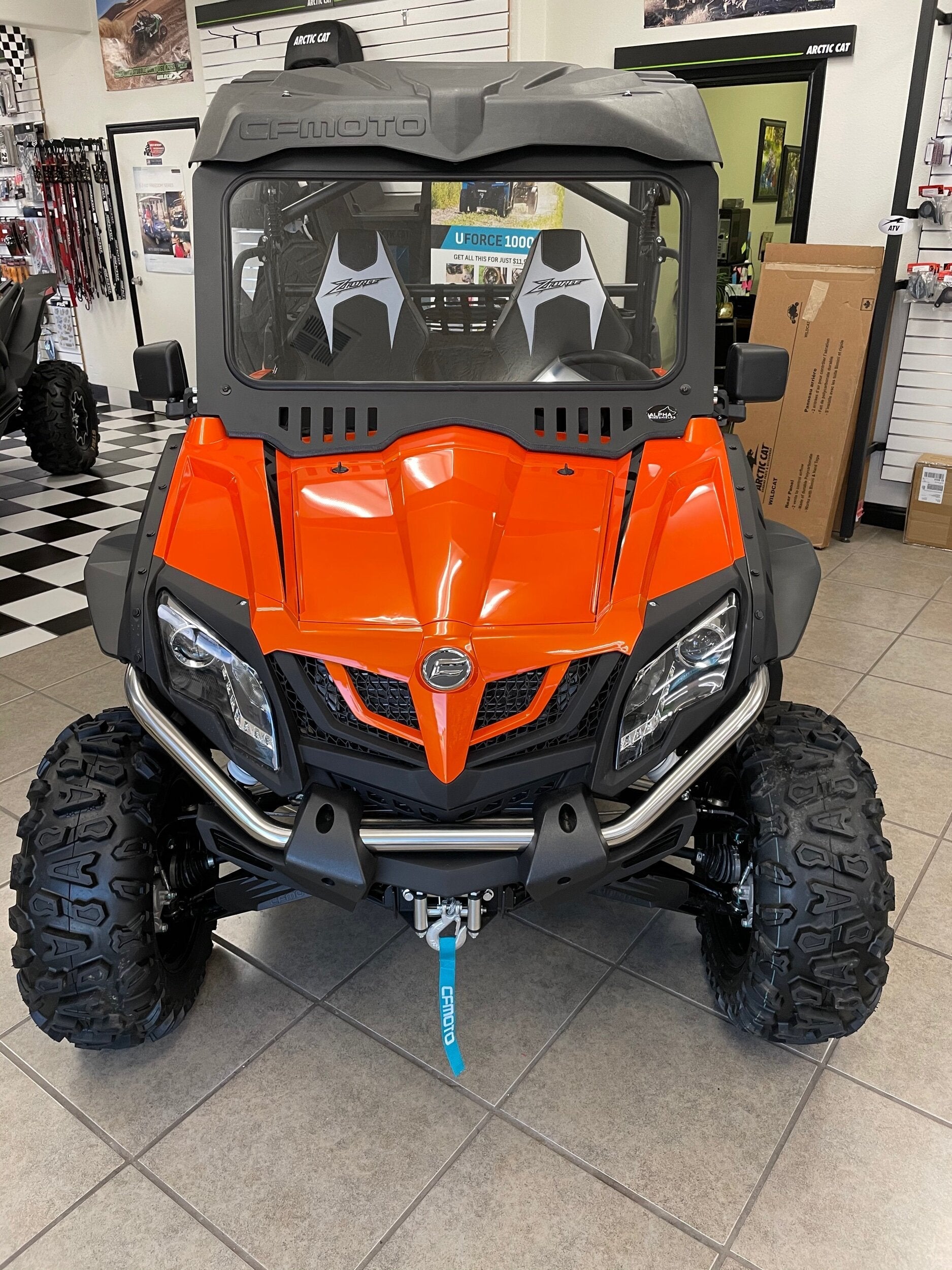 Photo of CF Moto Z Force 800 Windshield by Alpha Windshields - Premium for UTVs / Side by Sides