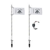 187 Platinum Chalk Line LED Whips – Pair