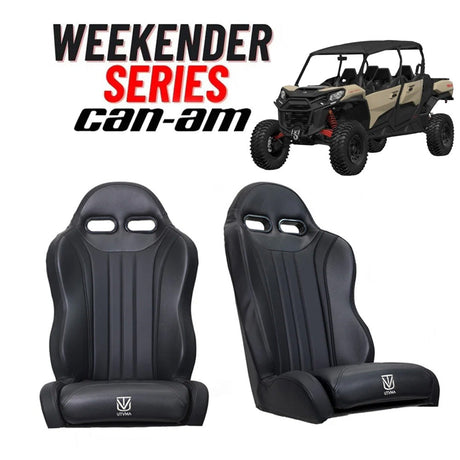 Photo of "Weekender" Series Pair of Front Suspension Bucket Seats Commander MAX (2021-2025) by UTVMA - Premium for UTVs / Side by Sides