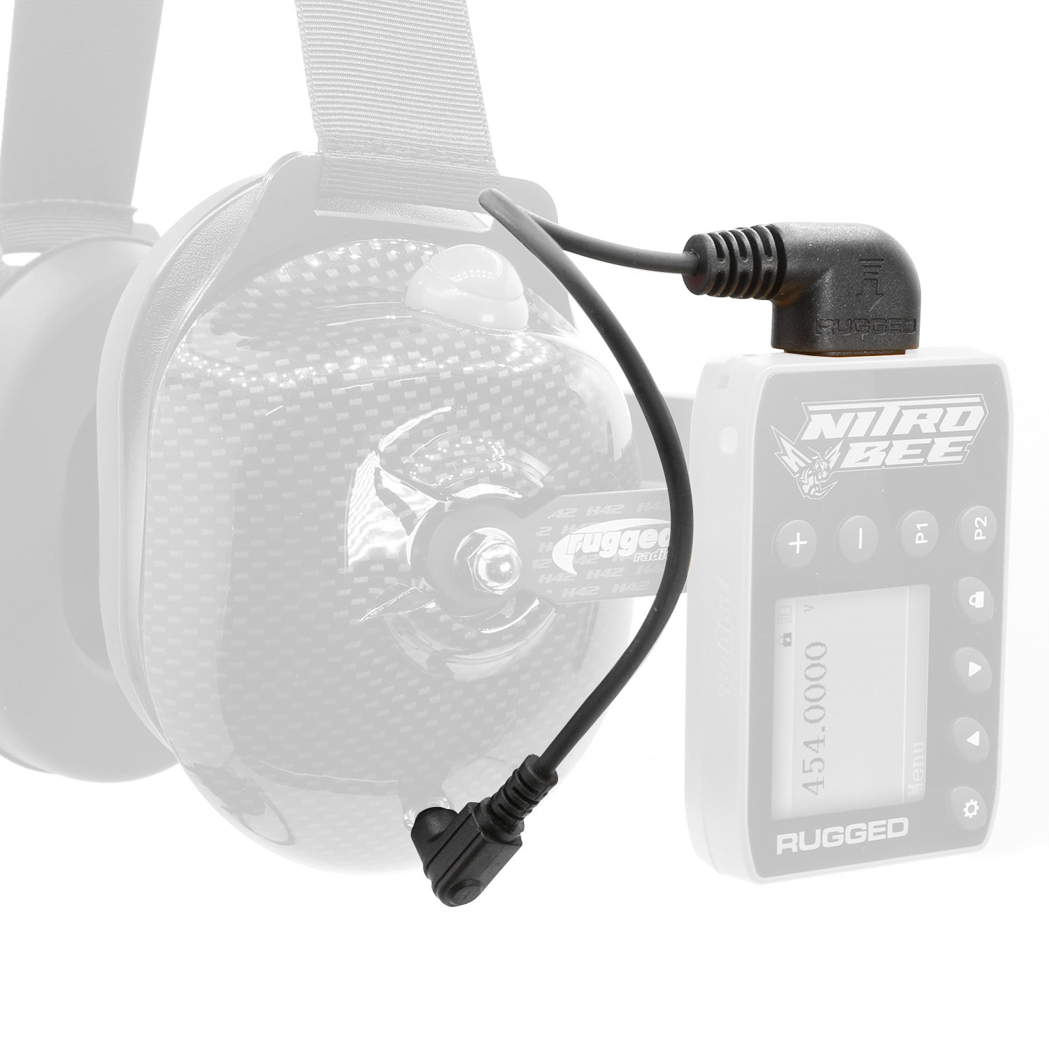 Photo of Headset to Scanner (Nitro Bee Xtreme) Straight Cord - Short by Rugged Radios - Premium for UTVs / Side by Sides
