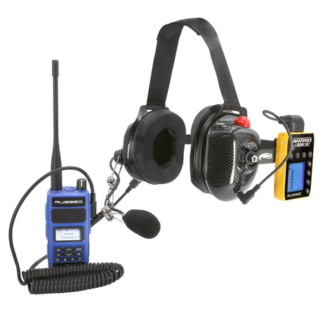 Photo of Crew Chief - H42 Spotter Headset and Rugged Handheld Radio Package by Rugged Radios - Premium for UTVs / Side by Sides