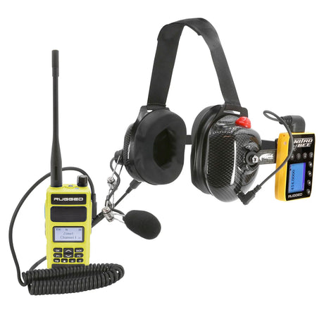 Photo of Crew Chief - H42 Spotter Headset and Rugged Handheld Radio Package by Rugged Radios - Premium for UTVs / Side by Sides