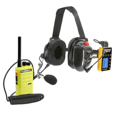 Photo of Crew Chief - H42 Spotter Headset and Rugged Handheld Radio Package by Rugged Radios - Premium for UTVs / Side by Sides