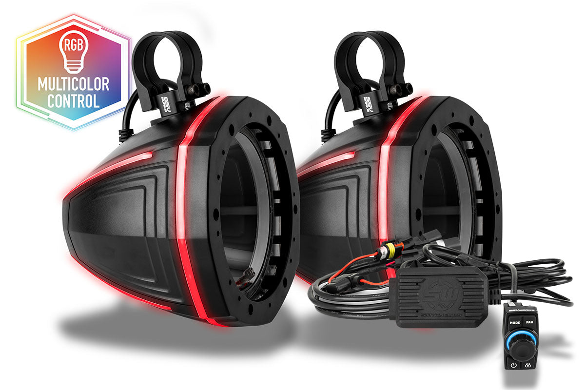 Photo of SSV Works - Universal 6.5in Cage-Mounted RGB Speaker-Pods by SSV Works - Premium for UTVs / Side by Sides