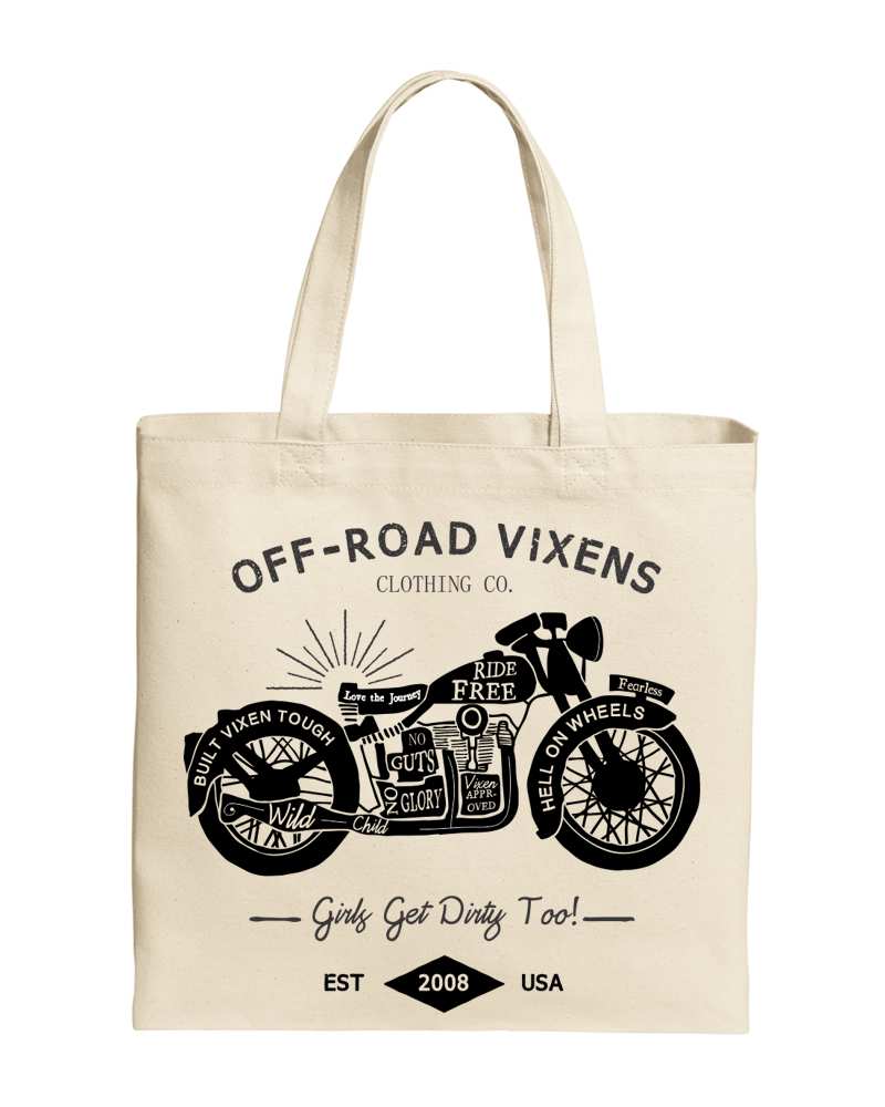 Photo of Cafe Racer Tote Bag by OFF-ROAD VIXENS CLOTHING CO. - Premium Accessories for UTVs / Side by Sides