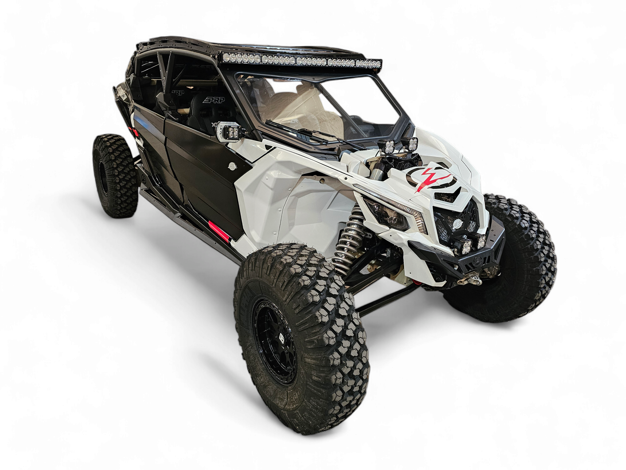 Photo of 2017 + Can-Am X3 Maverick 4 Seat Aluminum EOD Volt Doors by Elektric Offroad - Premium 2017+ Can Am X3 Maverick Volt Front Winch Bumper for UTVs / Side by Sides
