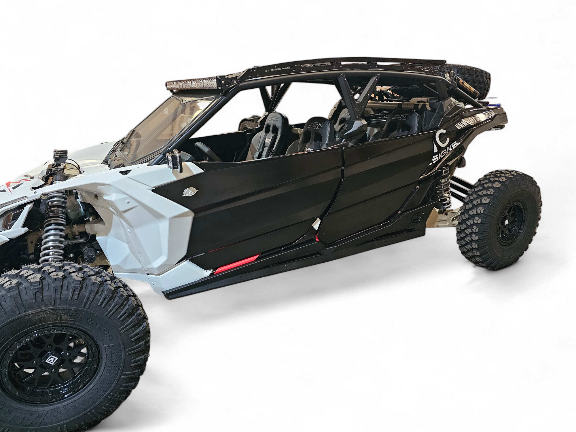 Photo of 2017 + Can-Am X3 Maverick 4 Seat Aluminum EOD Volt Doors by Elektric Offroad - Premium 2017+ Can Am X3 Maverick Volt Front Winch Bumper for UTVs / Side by Sides
