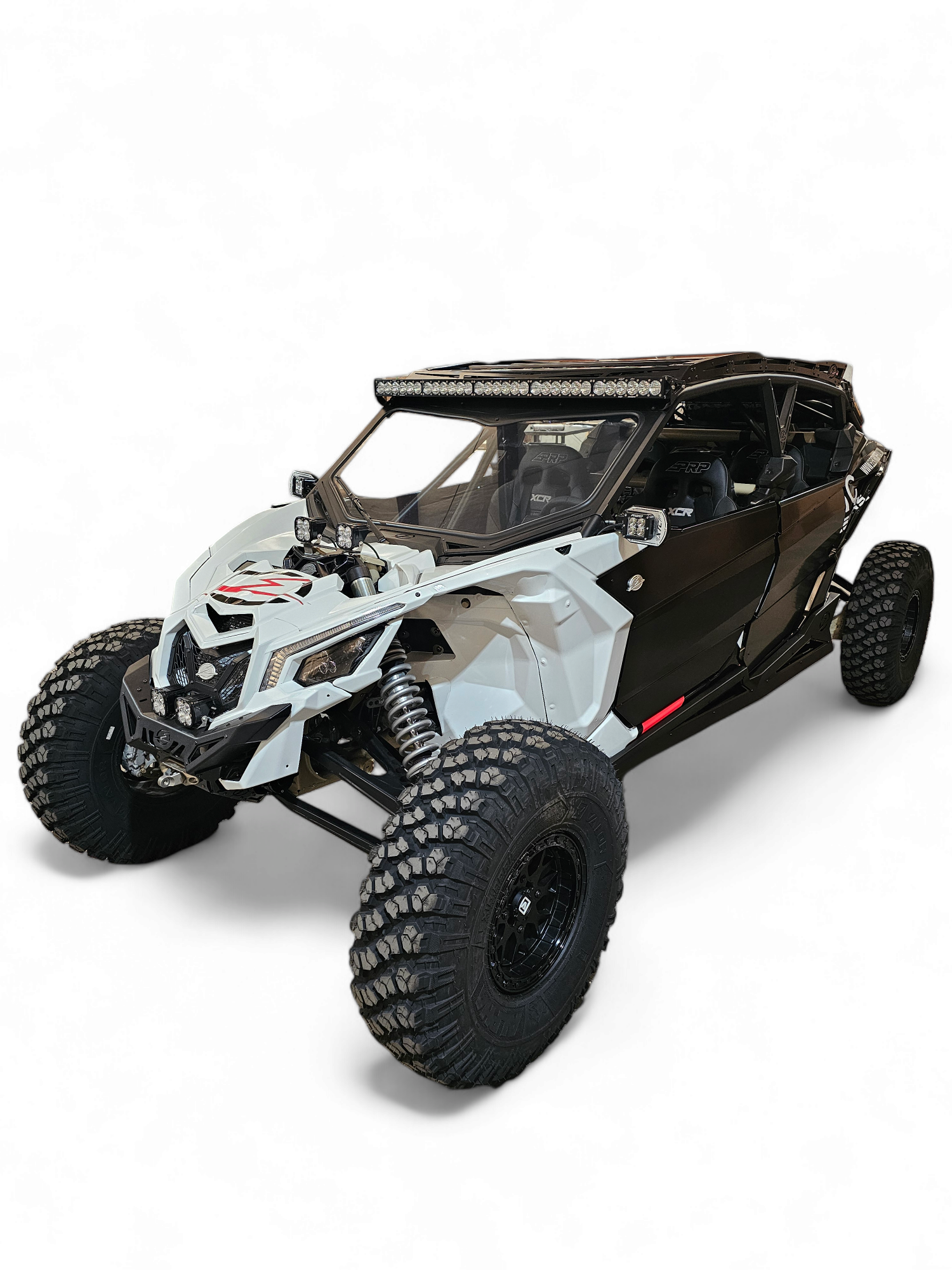 Photo of 2017 + Can-Am X3 Maverick 4 Seat Aluminum EOD Volt Doors by Elektric Offroad - Premium 2017+ Can Am X3 Maverick Volt Front Winch Bumper for UTVs / Side by Sides