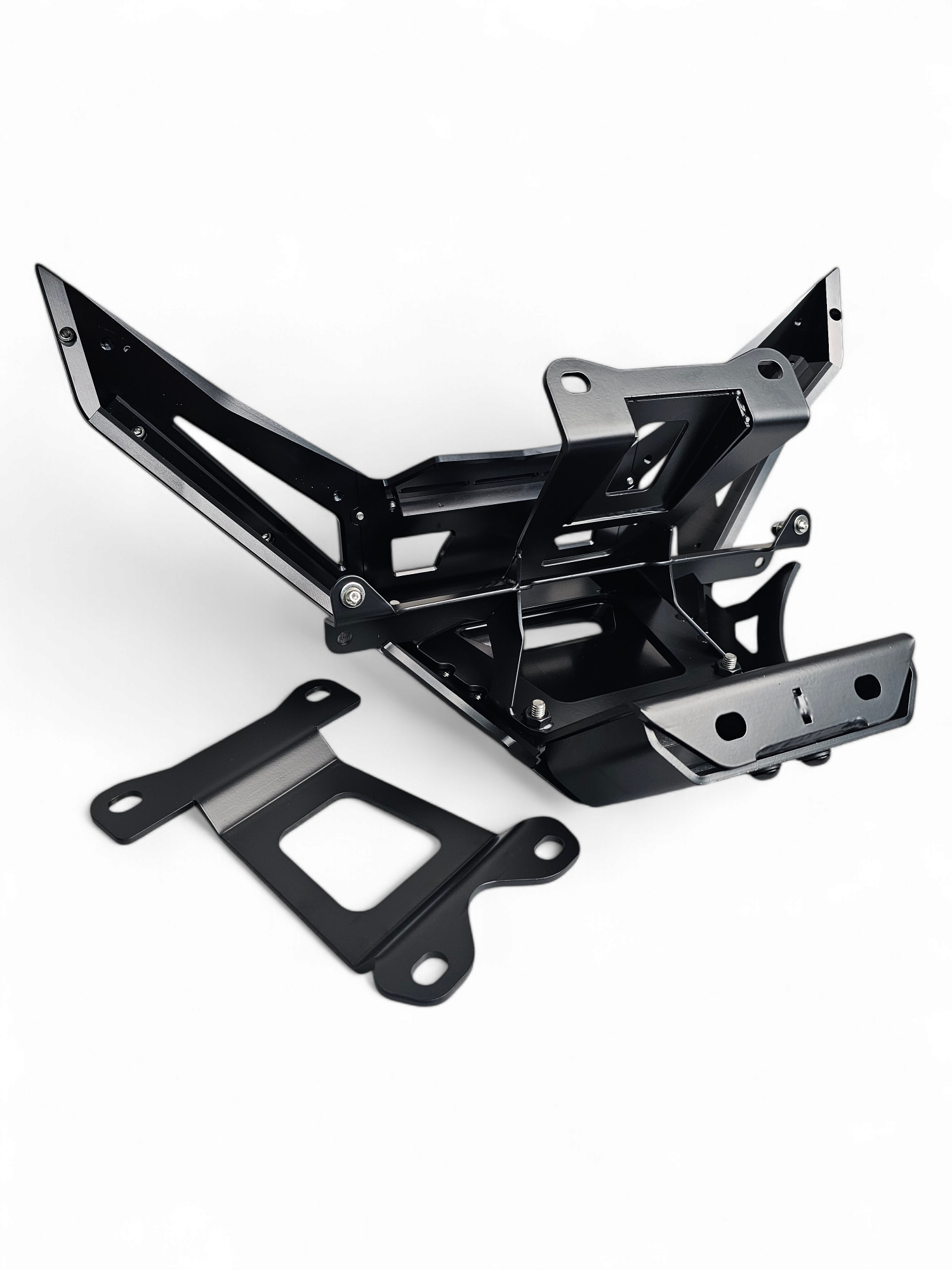 Photo of 2017 to Current Can-Am X3 Maverick Machined Billet Front Winch Bumper (Black Anodize) by Elektric Offroad - Premium 2017+ Can Am X3 Maverick Volt Front Winch Bumper for UTVs / Side by Sides