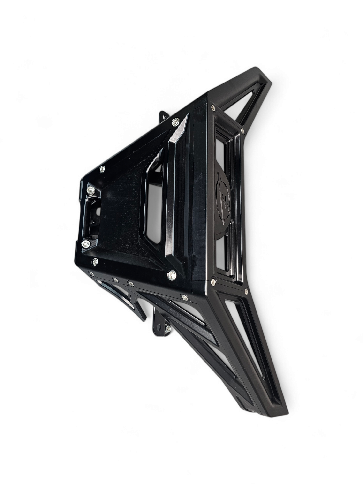 Photo of 2017 to Current Can-Am X3 Maverick Machined Billet Front Winch Bumper (Black Anodize) by Elektric Offroad - Premium 2017+ Can Am X3 Maverick Volt Front Winch Bumper for UTVs / Side by Sides