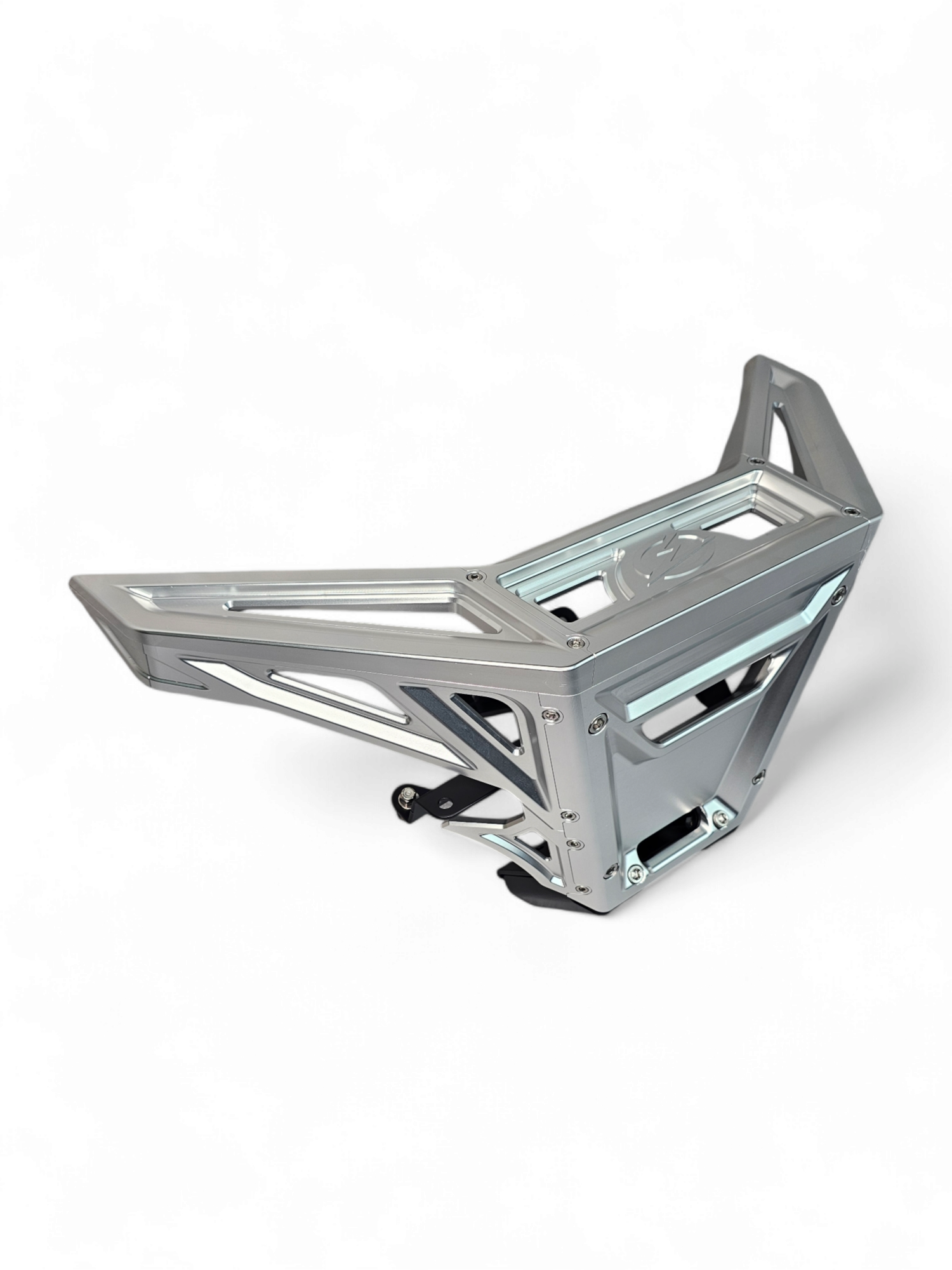 Photo of 2017 to Current Can-Am X3 Maverick Machined Billet Front Winch Bumper (Clear Anodize) by Elektric Offroad - Premium 2017+ Can Am X3 Maverick Volt Front Winch Bumper for UTVs / Side by Sides
