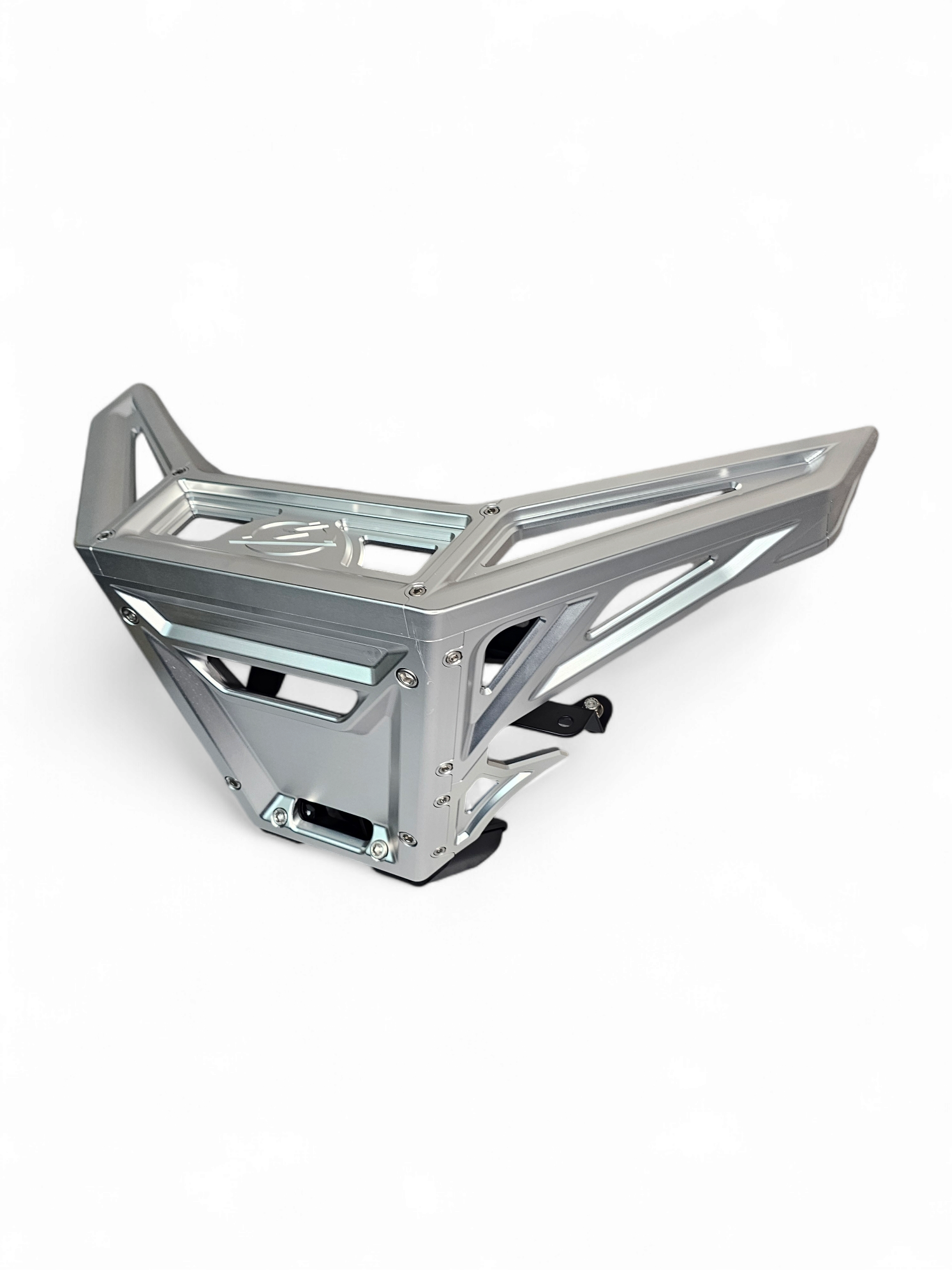 Photo of 2017 to Current Can-Am X3 Maverick Machined Billet Front Winch Bumper (Clear Anodize) by Elektric Offroad - Premium 2017+ Can Am X3 Maverick Volt Front Winch Bumper for UTVs / Side by Sides