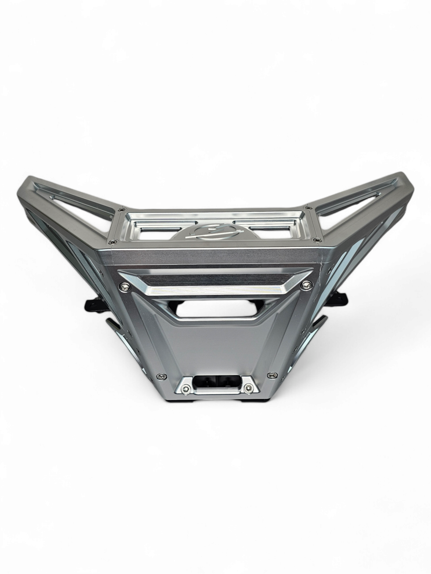 Photo of 2017 to Current Can-Am X3 Maverick Machined Billet Front Winch Bumper (Clear Anodize) by Elektric Offroad - Premium 2017+ Can Am X3 Maverick Volt Front Winch Bumper for UTVs / Side by Sides