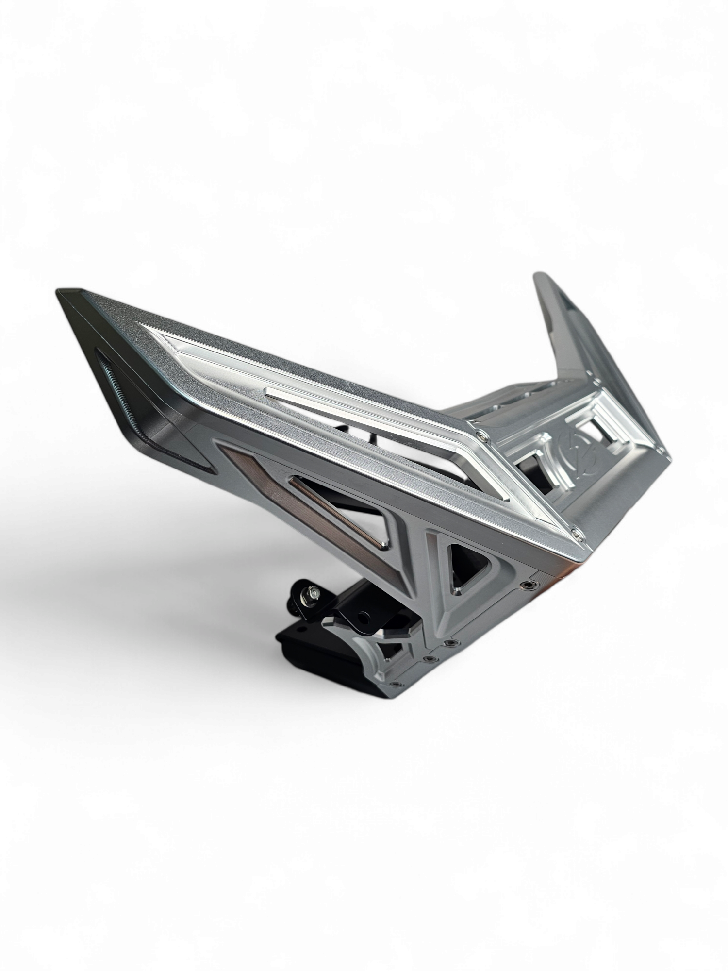 Photo of 2017 to Current Can-Am X3 Maverick Machined Billet Front Winch Bumper (Clear Anodize) by Elektric Offroad - Premium 2017+ Can Am X3 Maverick Volt Front Winch Bumper for UTVs / Side by Sides
