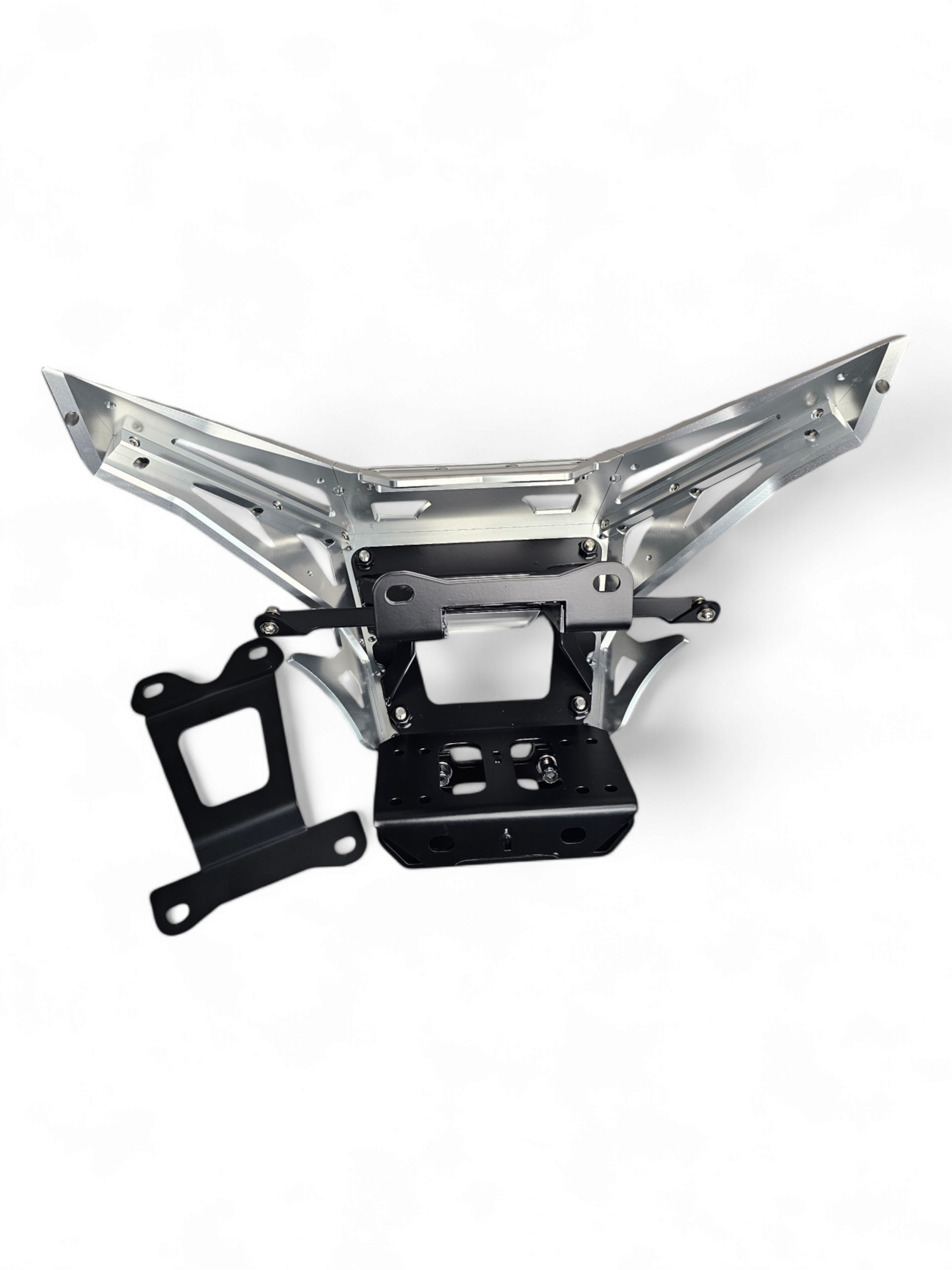 Photo of 2017 to Current Can-Am X3 Maverick Machined Billet Front Winch Bumper (Clear Anodize) by Elektric Offroad - Premium 2017+ Can Am X3 Maverick Volt Front Winch Bumper for UTVs / Side by Sides