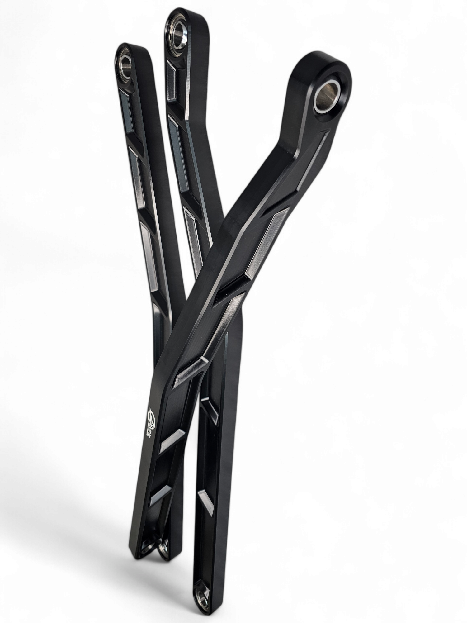 Photo of 2017 to Current Can-Am X3 Maverick High Clearance Radius Rods in Black Finish for 72" by Elektric Offroad - Premium 2017+ Can Am X3 Maverick Volt Front Winch Bumper for UTVs / Side by Sides