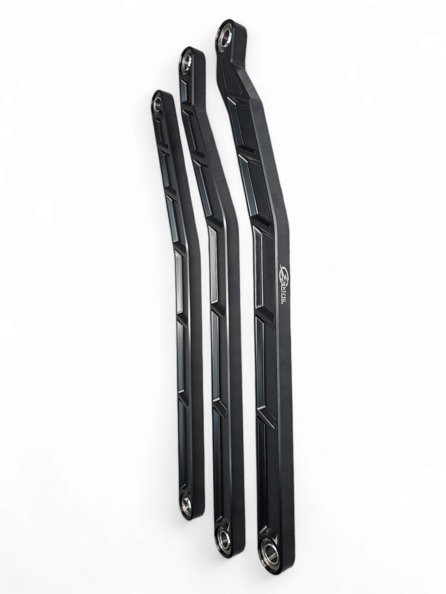 Photo of 2017 to Current Can-Am X3 Maverick High Clearance Radius Rods in Black Finish for 72" by Elektric Offroad - Premium 2017+ Can Am X3 Maverick Volt Front Winch Bumper for UTVs / Side by Sides