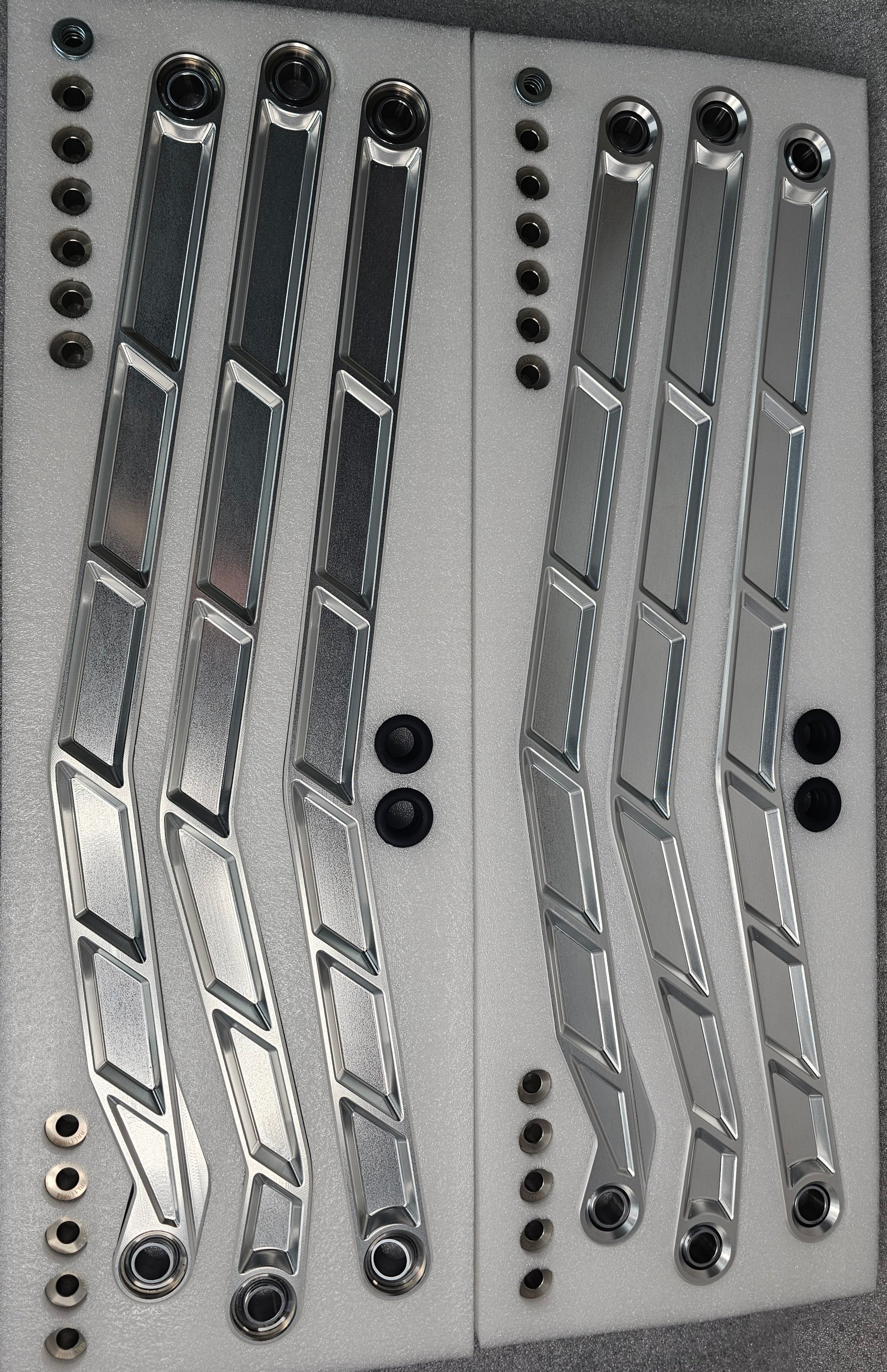 Photo of 2017 to Current Can-Am X3 Maverick High Clearance Radius Rods in Clear Finish for 72" by Elektric Offroad - Premium 2017+ Can Am X3 Maverick Volt Front Winch Bumper for UTVs / Side by Sides