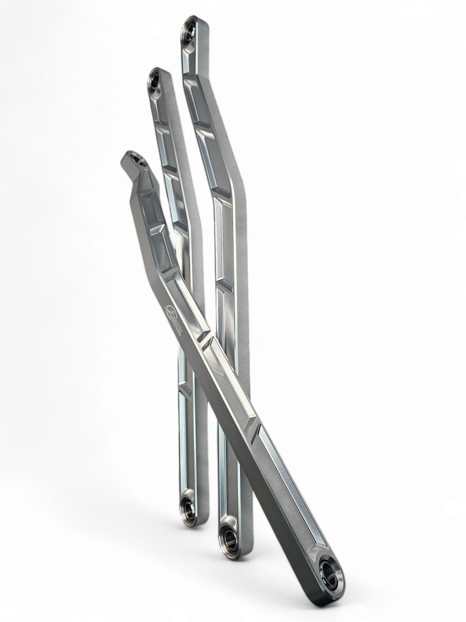 Photo of 2017 to Current Can-Am X3 Maverick High Clearance Radius Rods in Clear Finish for 72" by Elektric Offroad - Premium 2017+ Can Am X3 Maverick Volt Front Winch Bumper for UTVs / Side by Sides