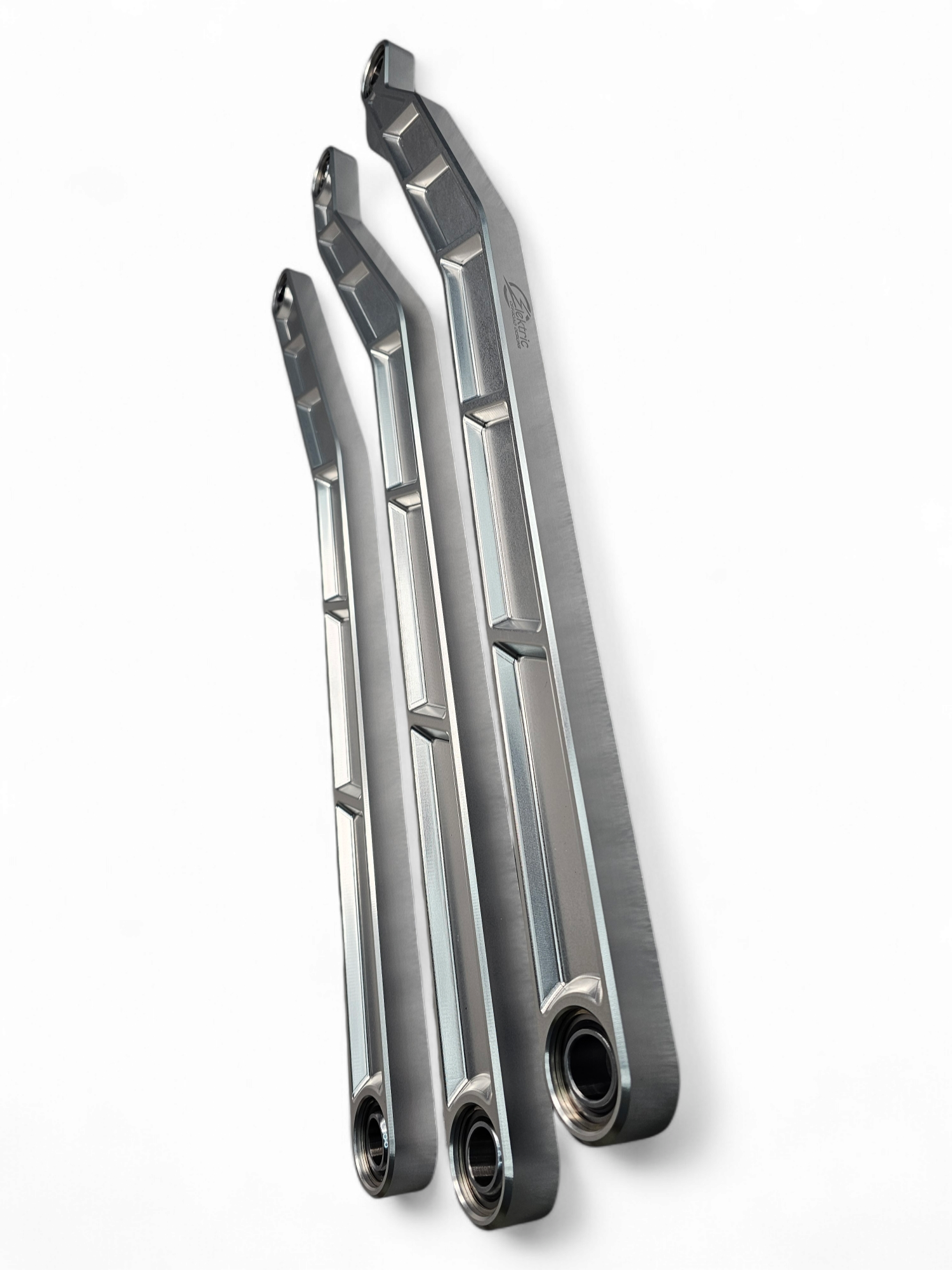 Photo of 2017 to Current Can-Am X3 Maverick High Clearance Radius Rods in Clear Finish for 72" by Elektric Offroad - Premium 2017+ Can Am X3 Maverick Volt Front Winch Bumper for UTVs / Side by Sides