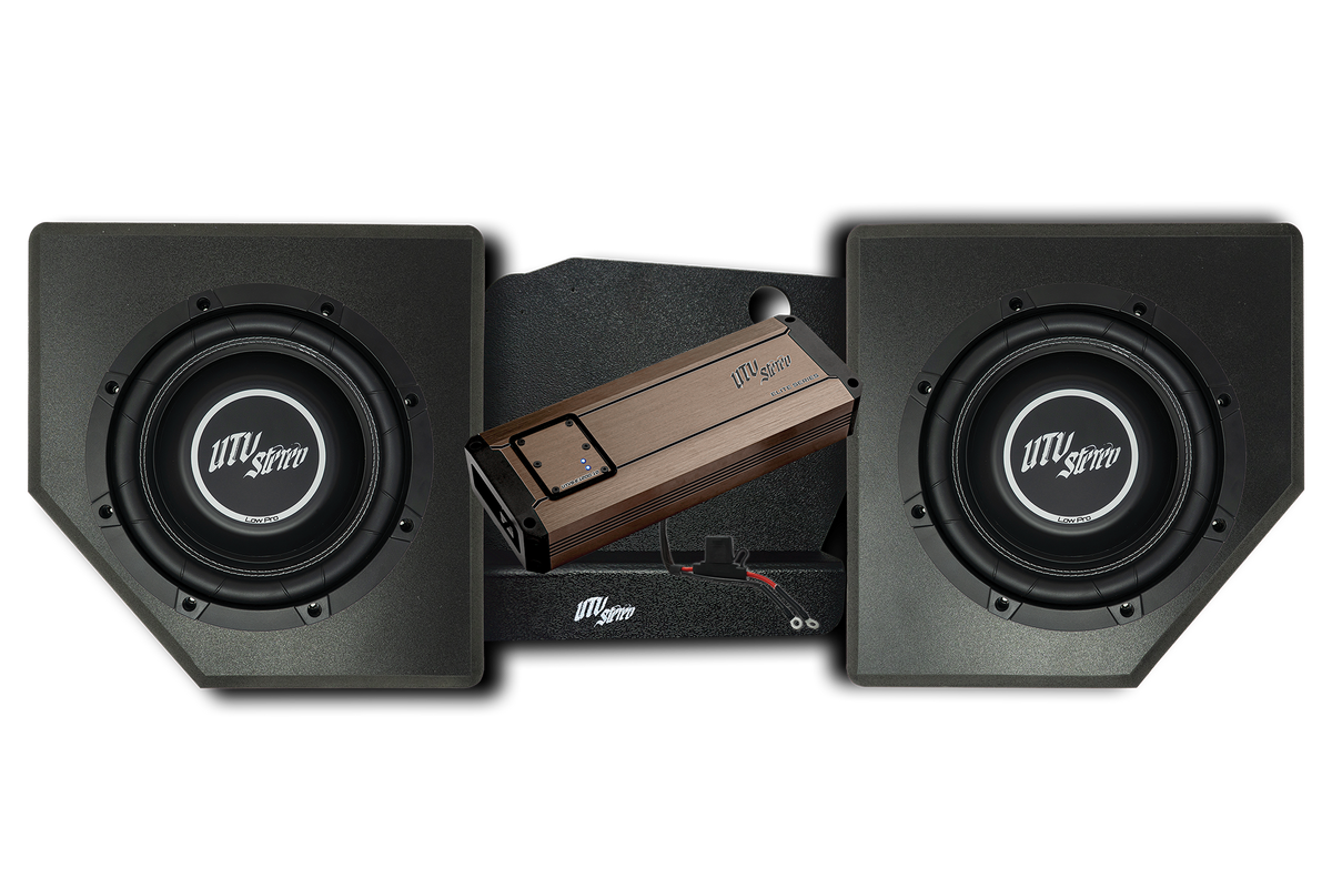 UTV Stereo Can-Am X3 rear subwoofer upgrade components