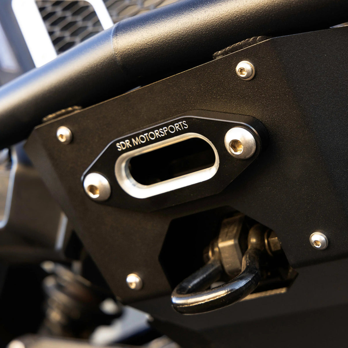SDR Motorsports Single Tube Front Bumper with Winch Skid Plate for Can-Am Maverick R