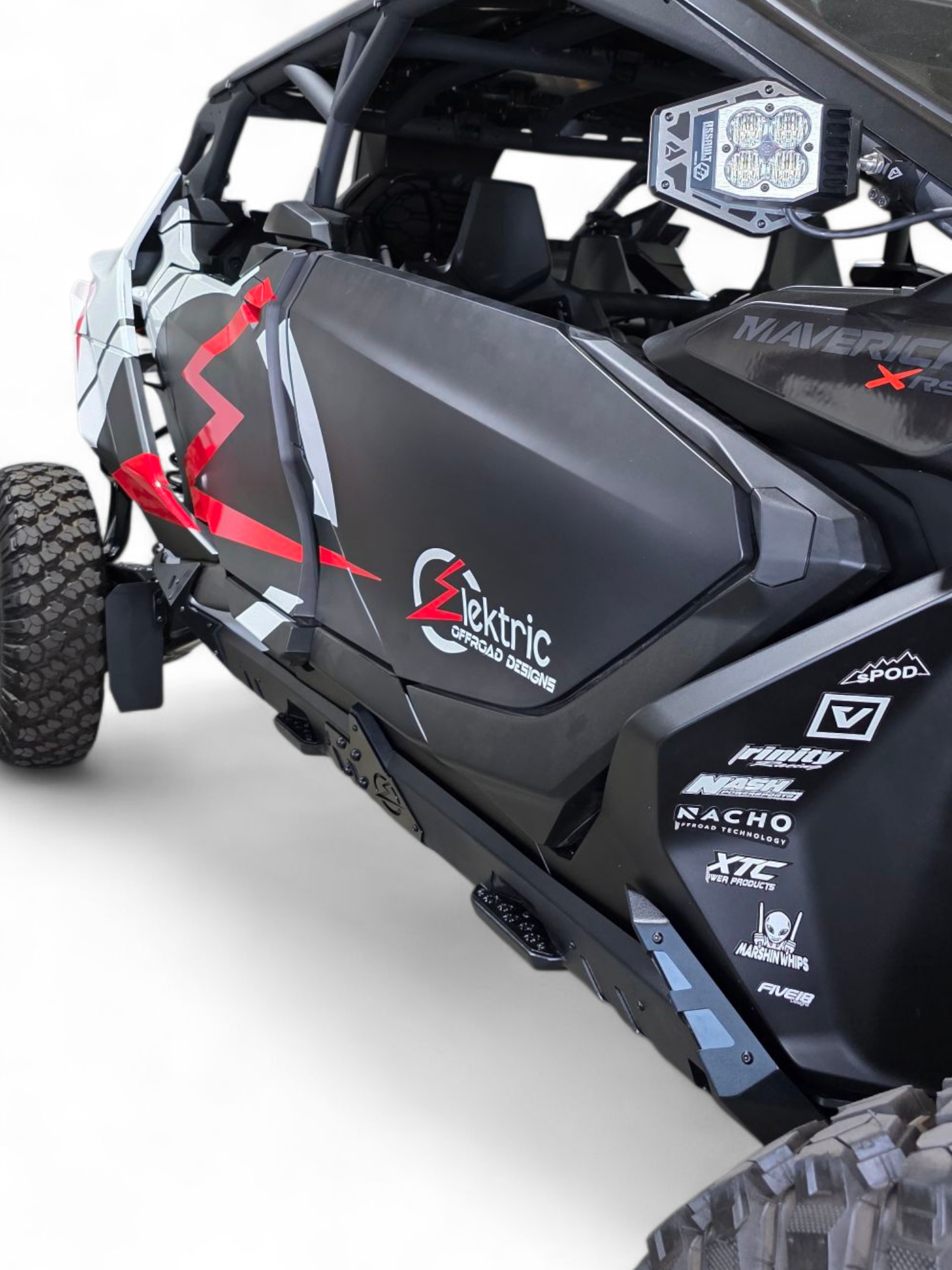 Photo of 2024+ Can Am Maverick R Volt Rocker Steps 4 Seat by Elektric Offroad - Premium for UTVs / Side by Sides