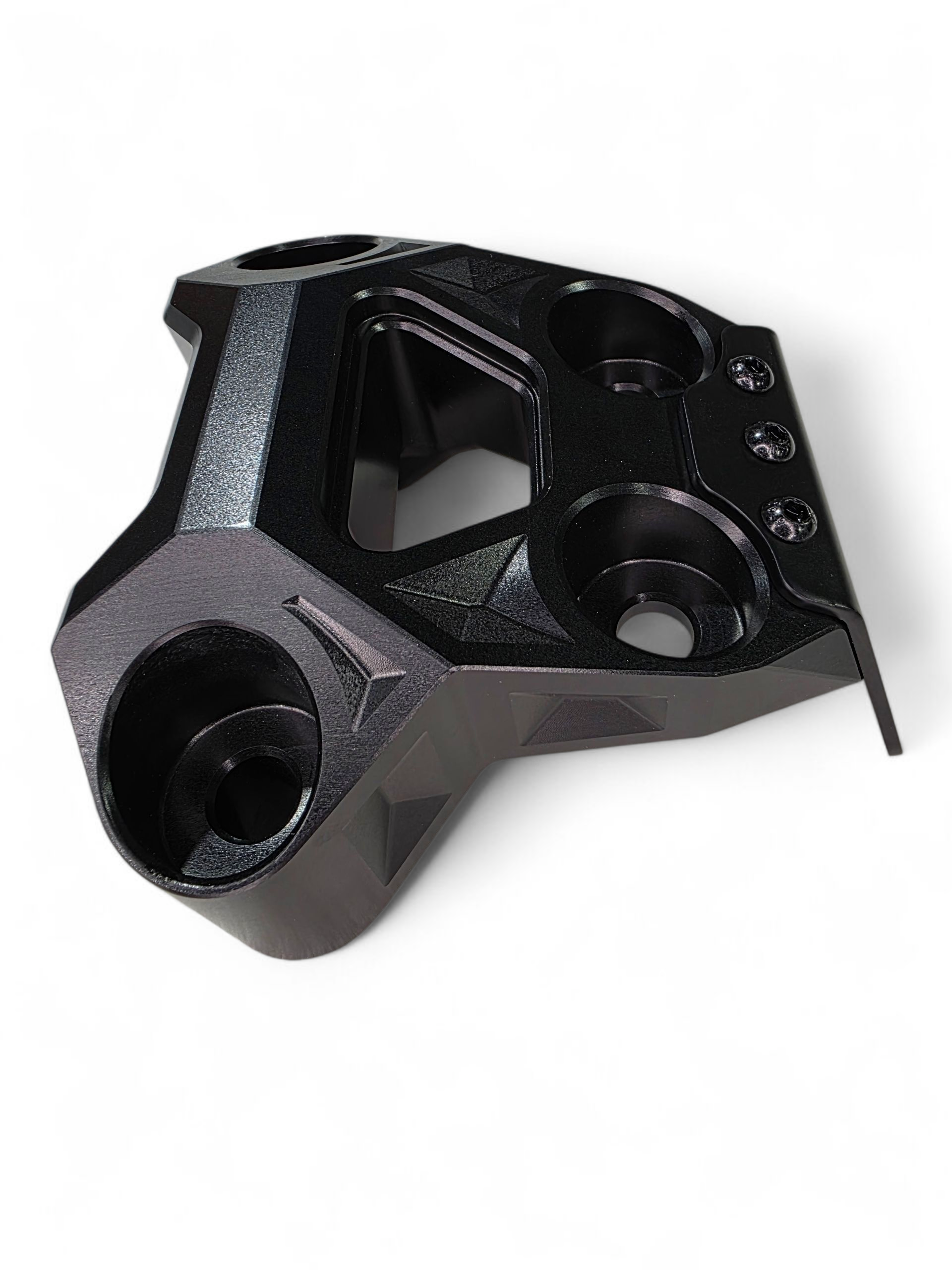 Photo of 2024+ Can Am Maverick R Billet Radius Rod Plate (Black) by Elektric Offroad - Premium for UTVs / Side by Sides