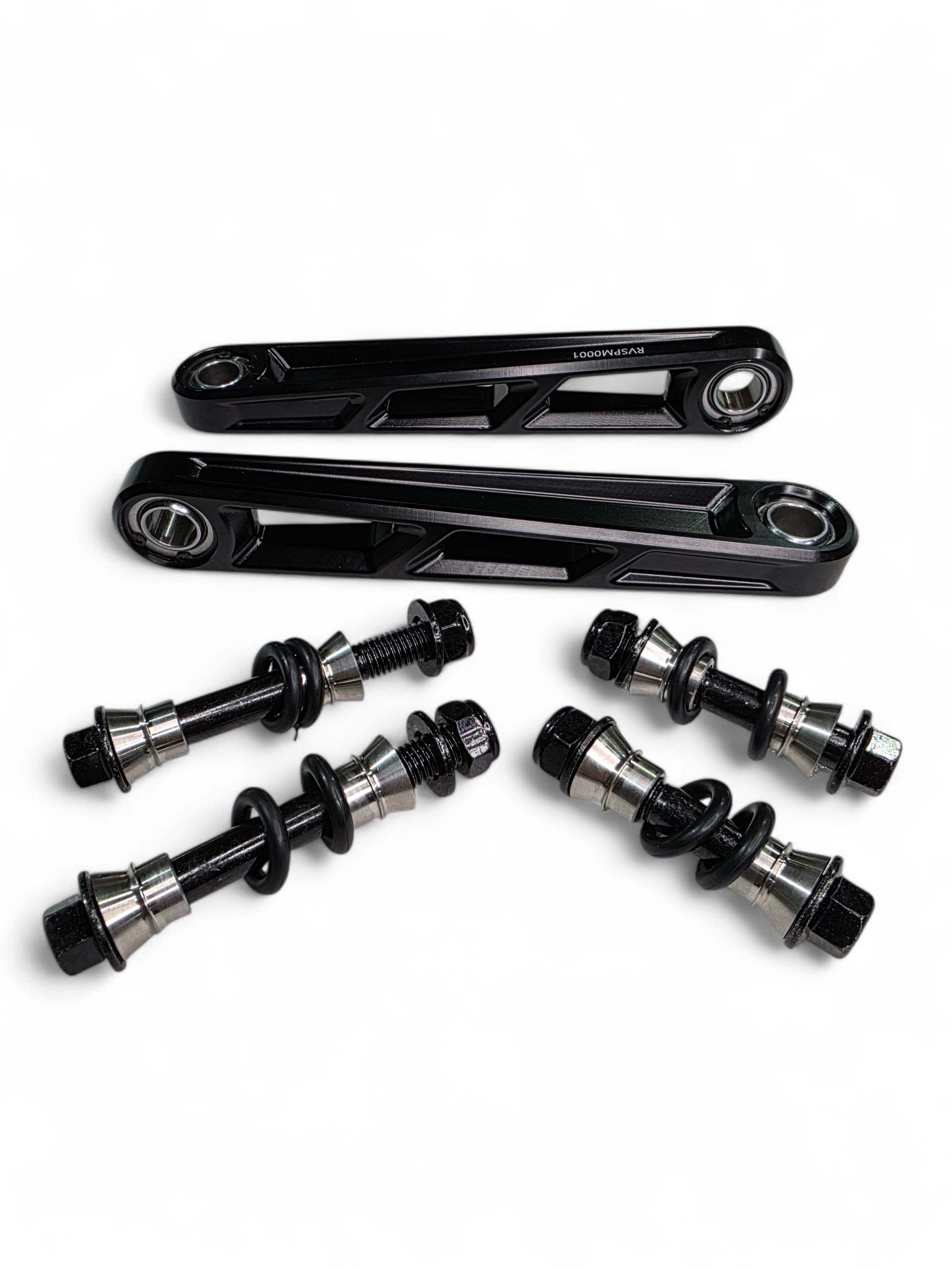 Photo of 2024+ Can Am Maverick R Front Sway Bar Links Anodized Black by Elektric Offroad - Premium for UTVs / Side by Sides