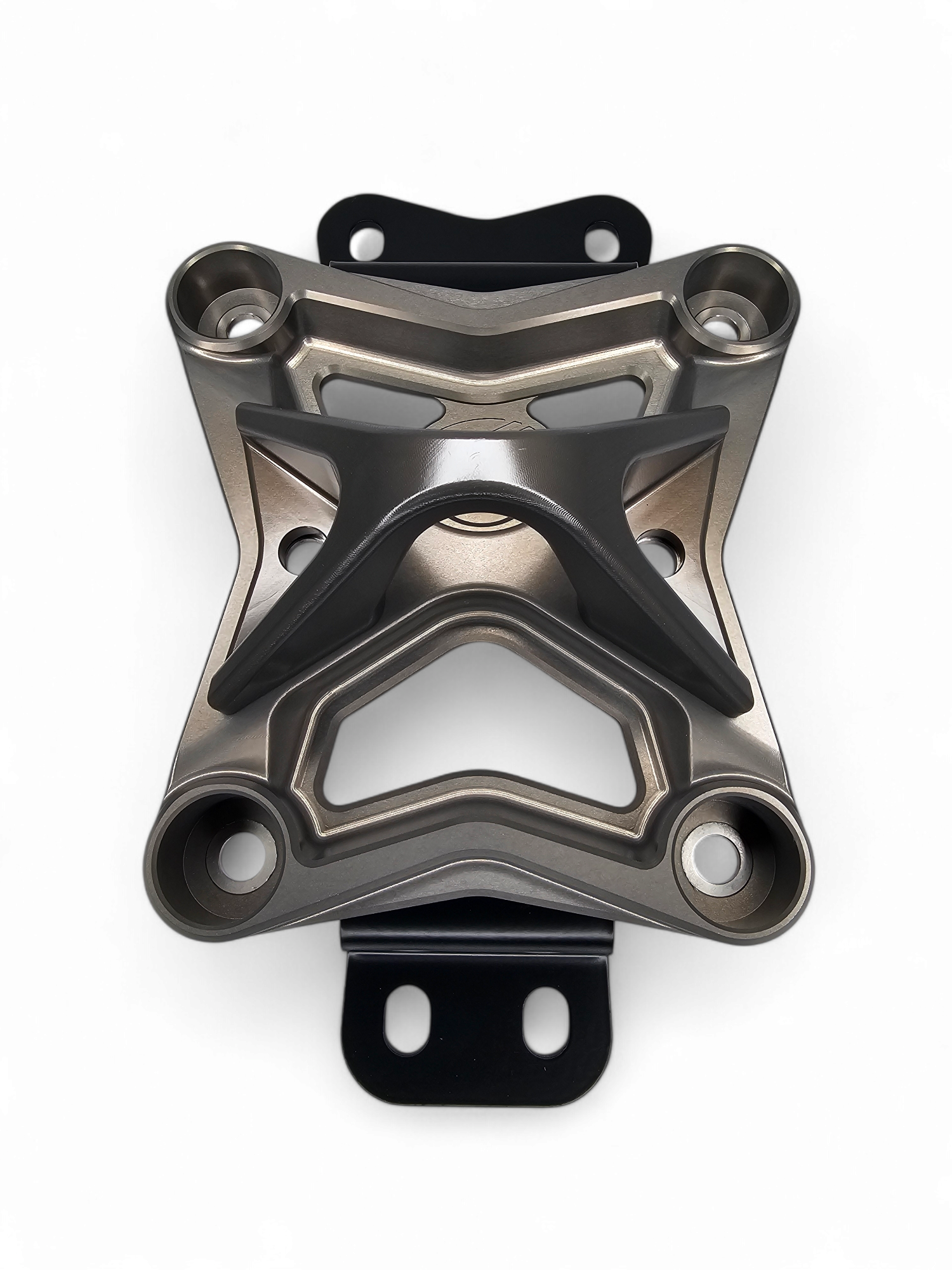 Photo of 2022 to Current Can Am X3 10 Bolt Radius Rod Plate with Pull Hook (Gun Metal) by Elektric Offroad - Premium 2017+ Can Am X3 Maverick Volt Front Winch Bumper for UTVs / Side by Sides