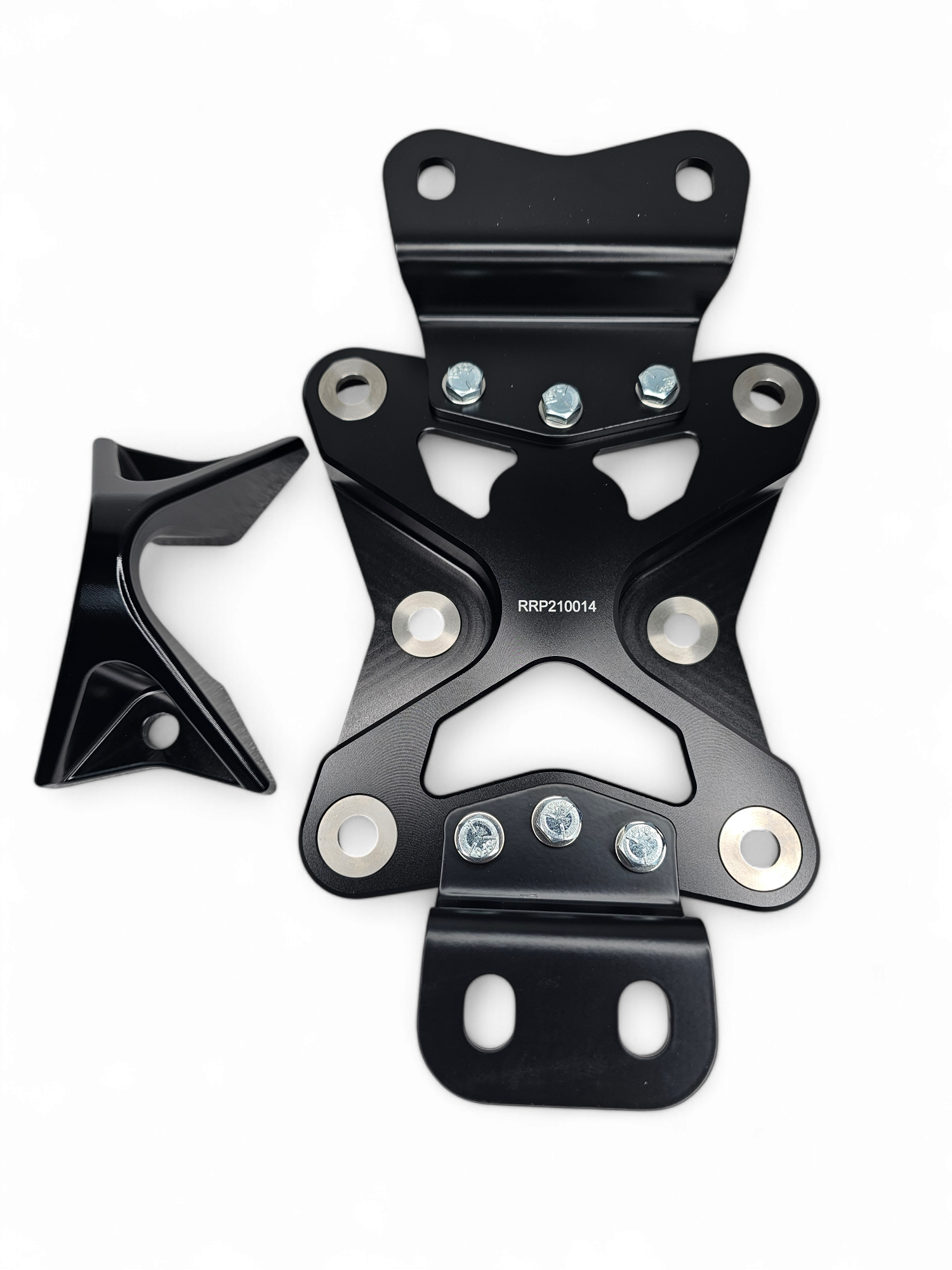 Photo of 2022 to Current Can Am X3 10 Bolt Radius Rod Plate with Pull Hook (Black) by Elektric Offroad - Premium 2017+ Can Am X3 Maverick Volt Front Winch Bumper for UTVs / Side by Sides