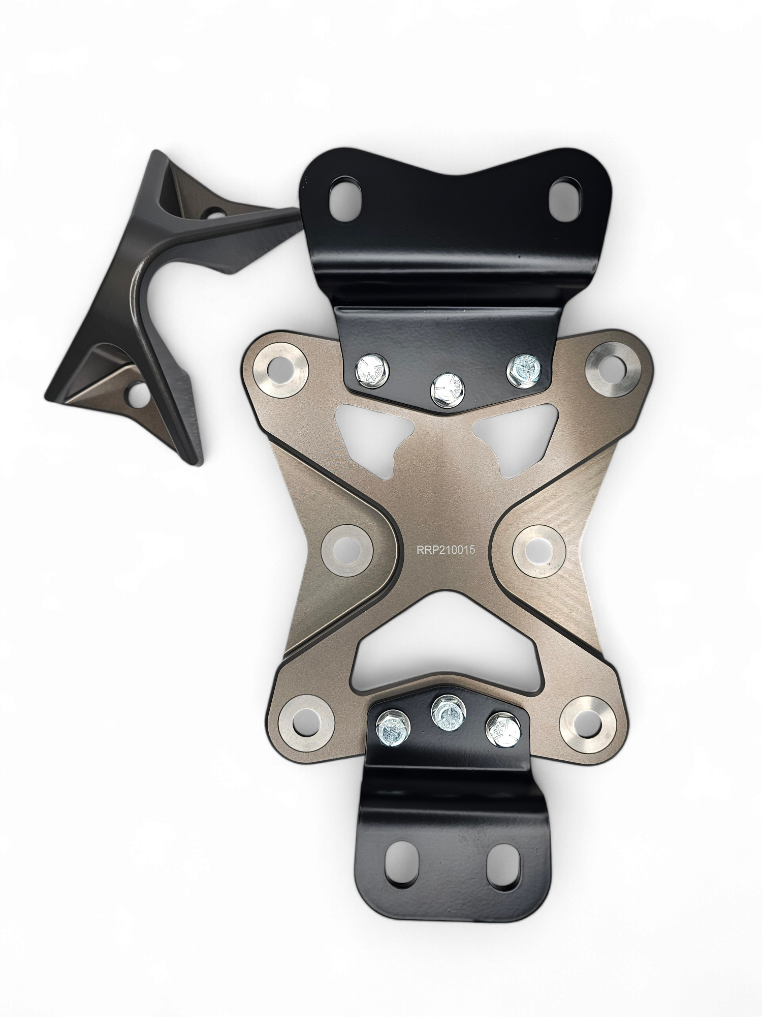 Photo of 2022 to Current Can Am X3 10 Bolt Radius Rod Plate with Pull Hook (Gun Metal) by Elektric Offroad - Premium 2017+ Can Am X3 Maverick Volt Front Winch Bumper for UTVs / Side by Sides