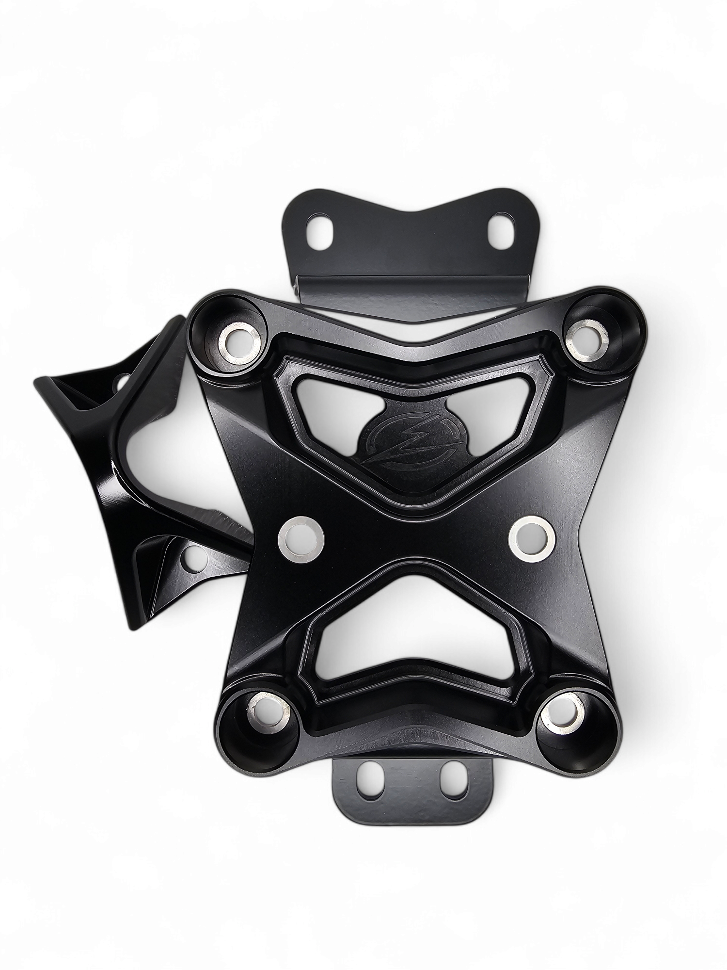 Photo of 2022 to Current Can Am X3 10 Bolt Radius Rod Plate with Pull Hook (Black) by Elektric Offroad - Premium 2017+ Can Am X3 Maverick Volt Front Winch Bumper for UTVs / Side by Sides