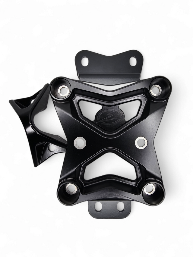Photo of 2022 to Current Can Am X3 10 Bolt Radius Rod Plate with Pull Hook (Black) by Elektric Offroad - Premium 2017+ Can Am X3 Maverick Volt Front Winch Bumper for UTVs / Side by Sides