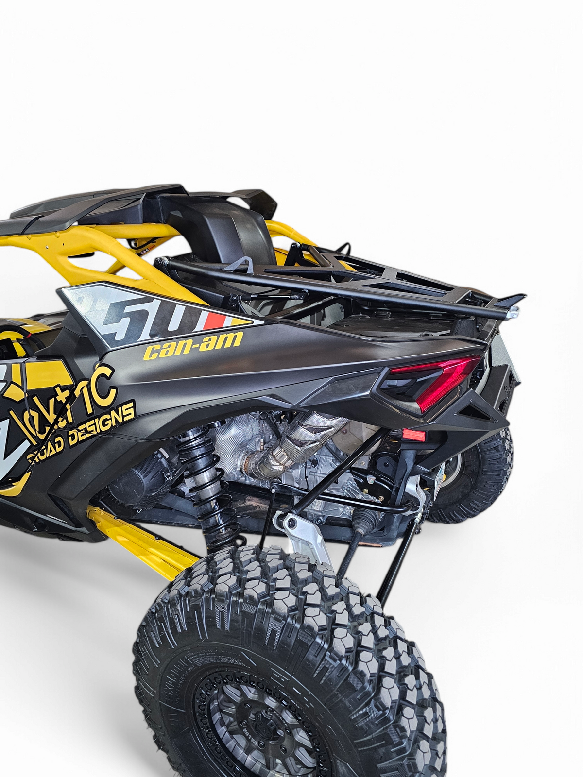 Can-am Maverick R Baja Style Spare Tire Rack by Elektric Offroad