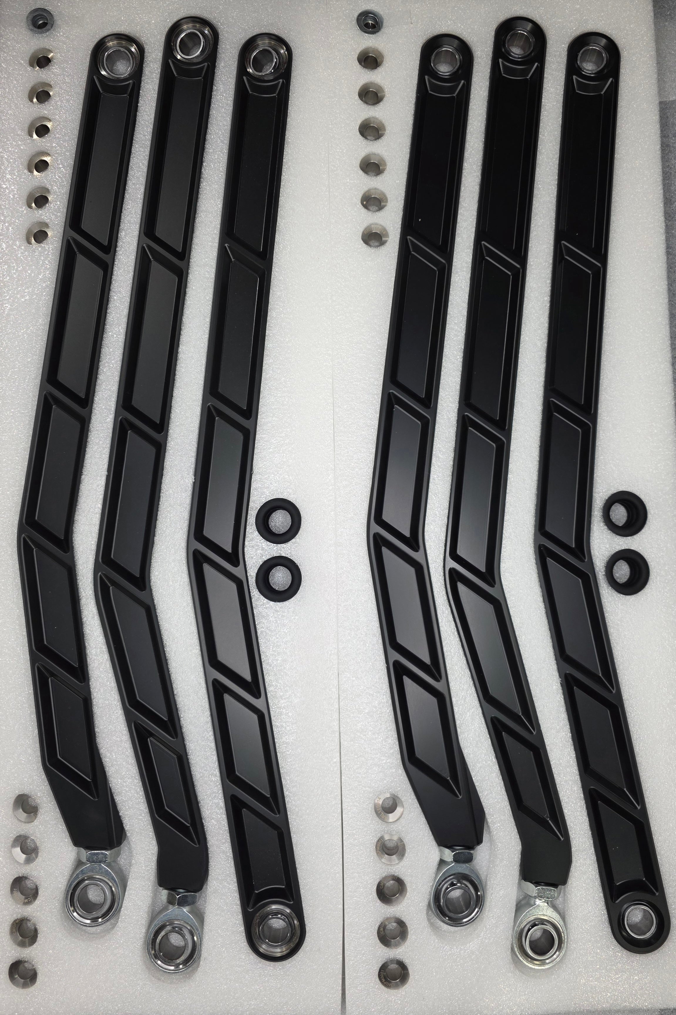 2017+ Can Am X3 Maverick Volt Billet Radius Rods Anodized Black (RS 72" Model Only)