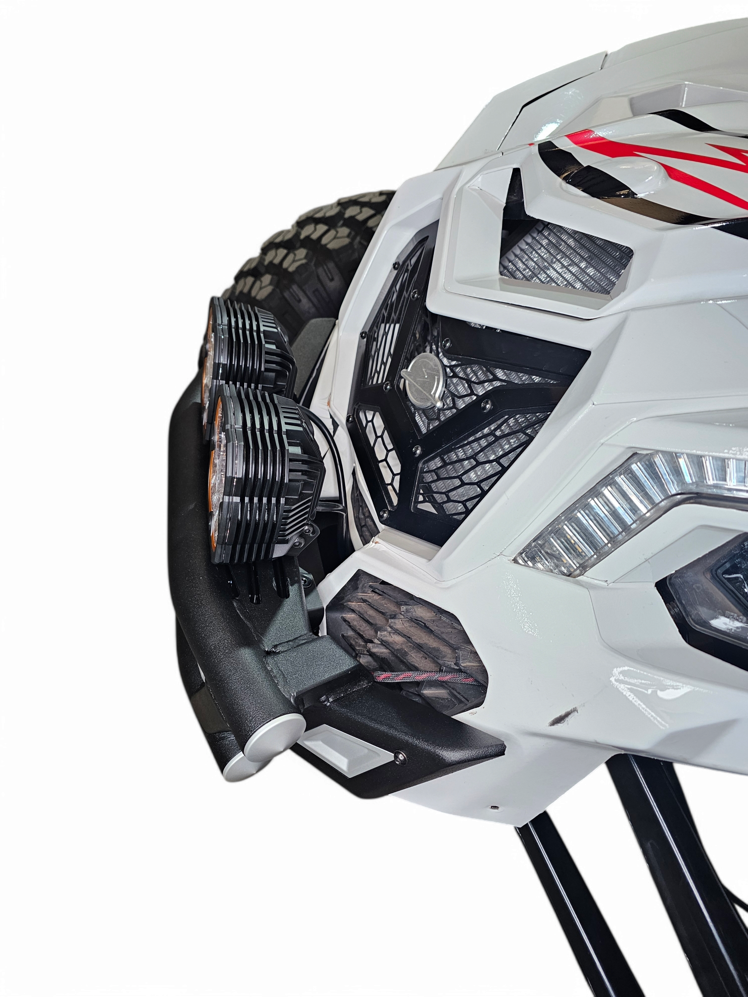 Photo of 2017 + Can-Am X3 Maverick Amp Front Bumper by Elektric Offroad - Premium 2017+ Can Am X3 Maverick Volt Front Winch Bumper for UTVs / Side by Sides