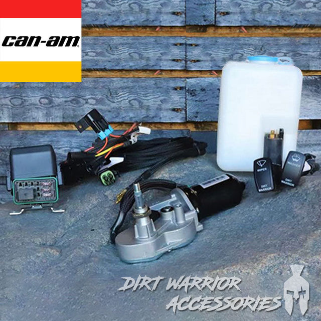Photo of Dirt Warrior Accessories - Electric Windshield Wiper Kit for CanAm X3 2016+ by Dirt Warrior Accessories - Premium ELECTRIC WIPER for UTVs / Side by Sides