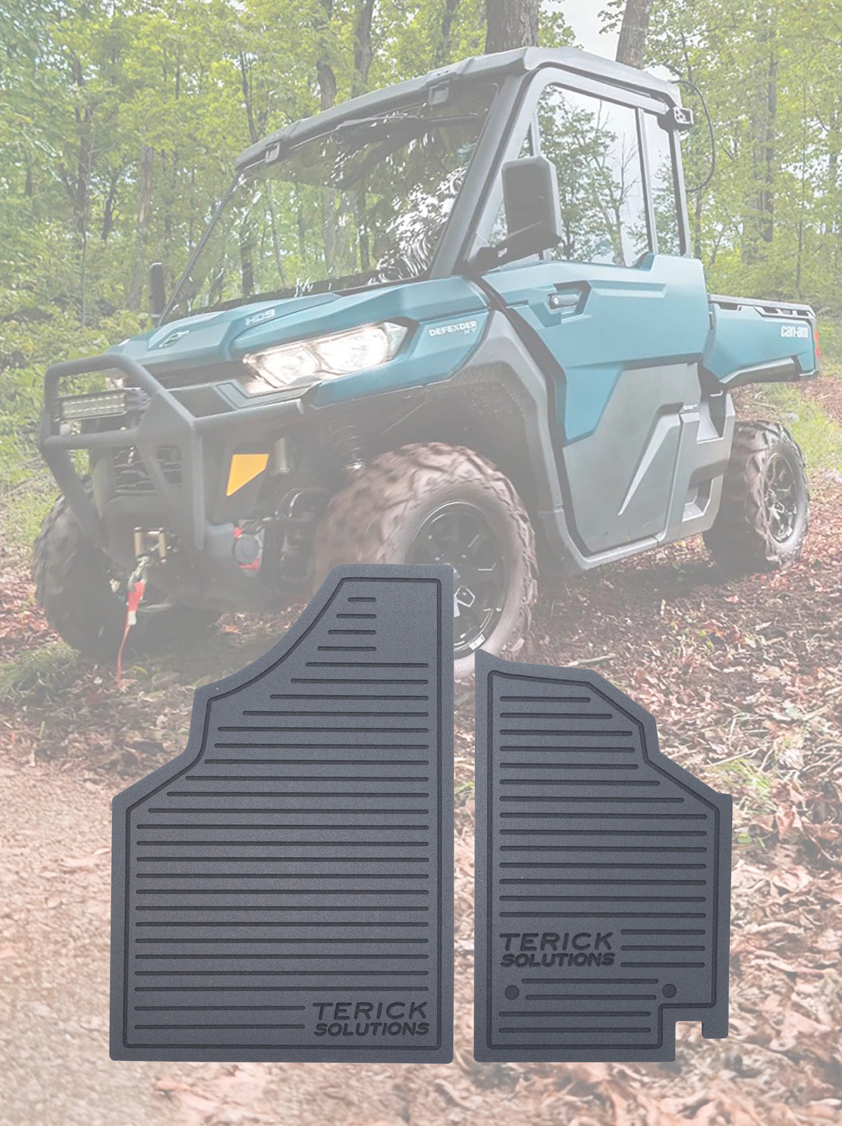 Photo of Can-Am Defender *New HD11* Rubber Floor Mats by Terick Solutions - Premium UTV Rubber floor mats for UTVs / Side by Sides
