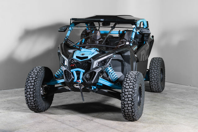 Photo of TK00503 CAN-AM MAVERICK X3 (WORKS WITH INTRUSION BARS) includes tinted visor FULL UTV WINDSHIELD - SCRATCH RESISTANT 1/4” by TerraRider UTV Windshields & Accessories - Premium for UTVs / Side by Sides